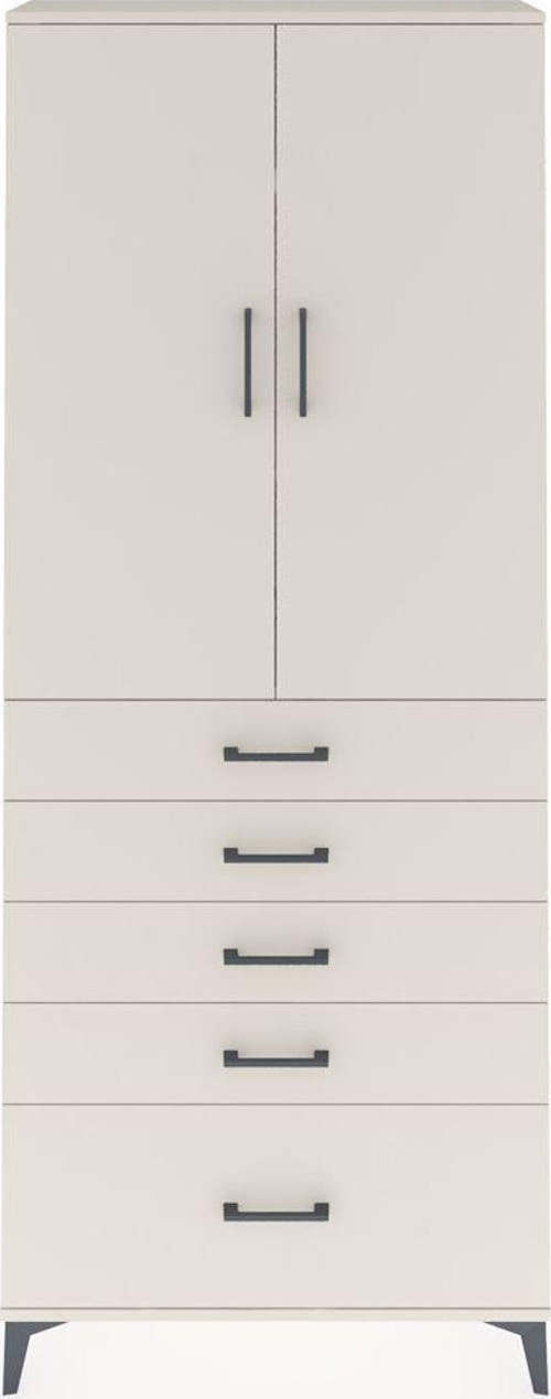 Arges Dolap 3 Raflı 5 Çekmeceli 2 Kapaklı 88 x 30 x 221 cm Aytaşı - Aytaşı