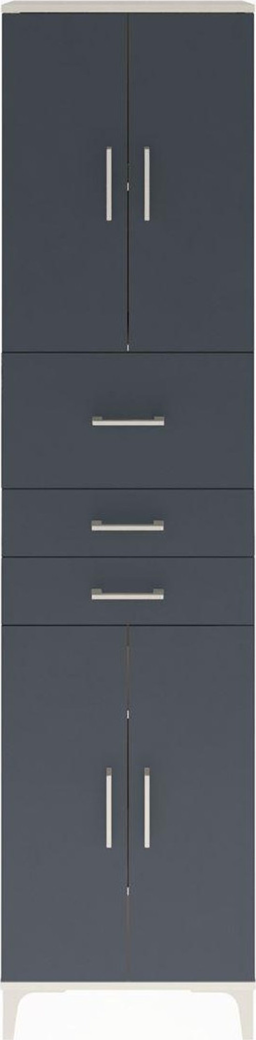 Arges Dolap 4 Raflı 3 Çekmeceli 4 Kapaklı 60x30x243 Aytaşı-Antrasit