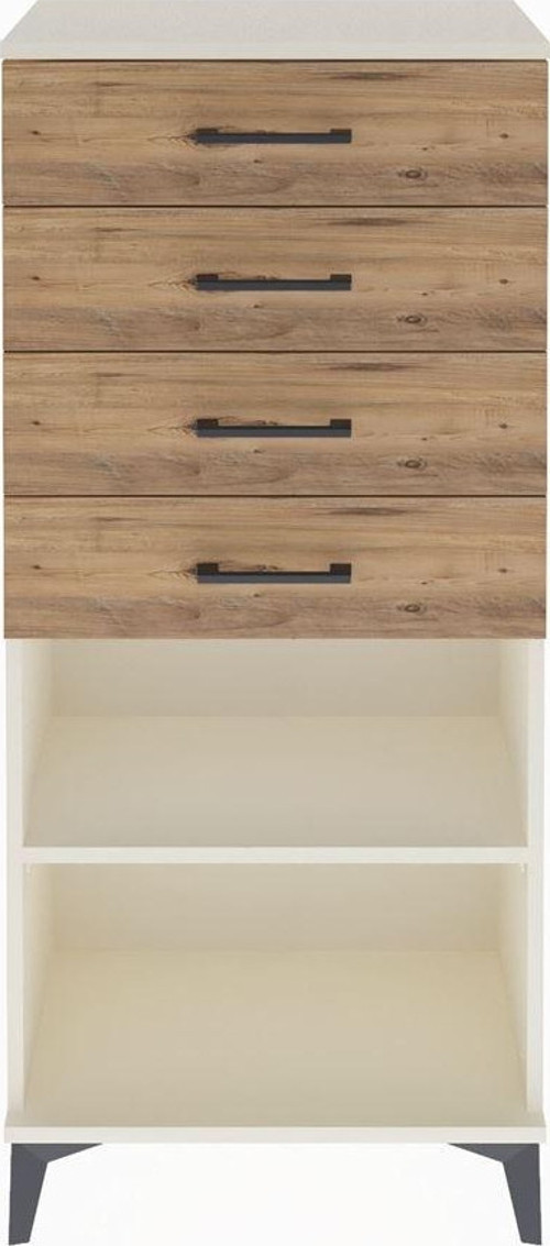 Arges Dolap Tek Raflı 4 Çekmeceli 60x30x134 Aytaşı-Çam