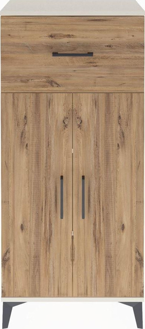 Arges Dolap 2 Raflı Tek Çekmeceli 2 Kapaklı 60x30x134 Aytaşı-Çam