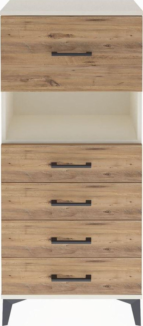 Arges Dolap Tek Raflı 5 Çekmeceli 60x30x134 Aytaşı-Çam