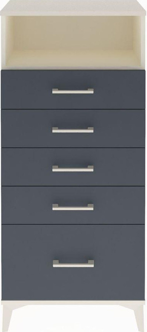 Arges Dolap Tek Raflı 5 Çekmeceli 60x30x134 Aytaşı-Antrasit