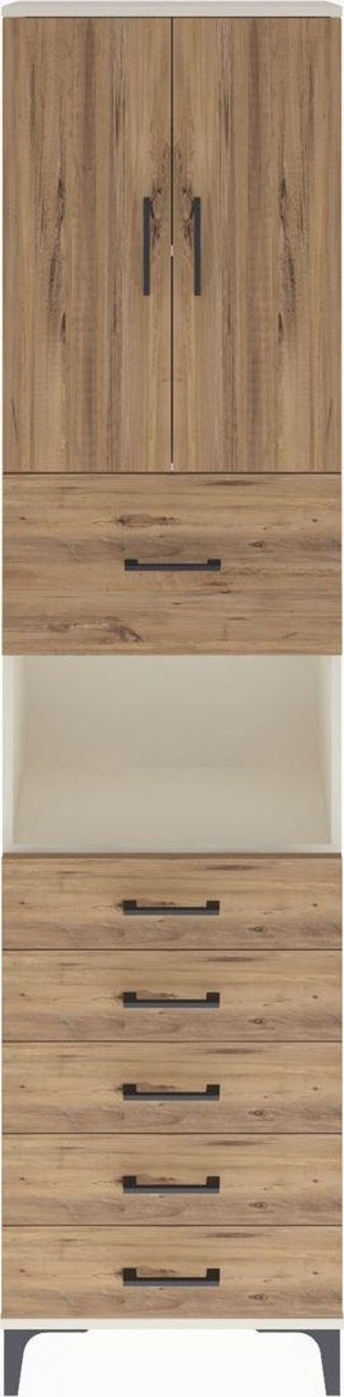 Arges Dolap 3 Raflı 6 Çekmeceli 2 Kapaklı 60x30x243 Aytaşı-Çam