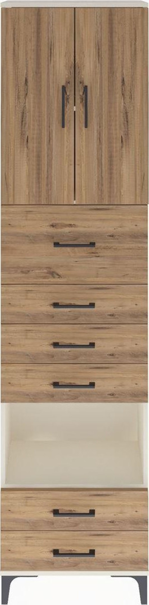 Arges Dolap 3 Raflı 6 Çekmeceli 2 Kapaklı 60 x 30 x 243 cm Aytaşı - Çam