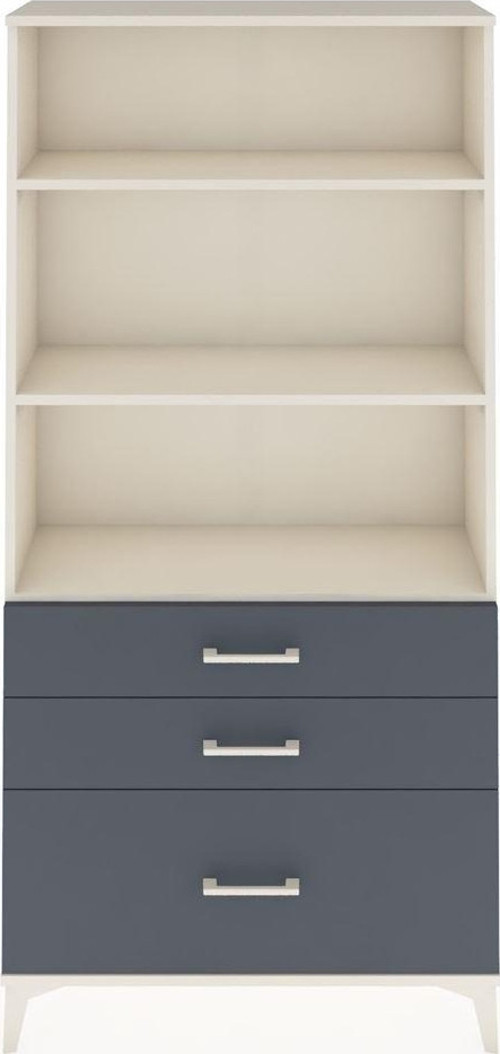 Arges Dolap 3 Raflı 3 Çekmeceli 88x30x182 Aytaşı-Antrasit