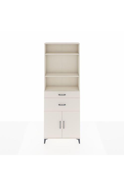 Arges Dolap 4 Raflı 2 Çekmeceli 2 Kapaklı 88 x 30 x 243 cm Aytaşı - Aytaşı