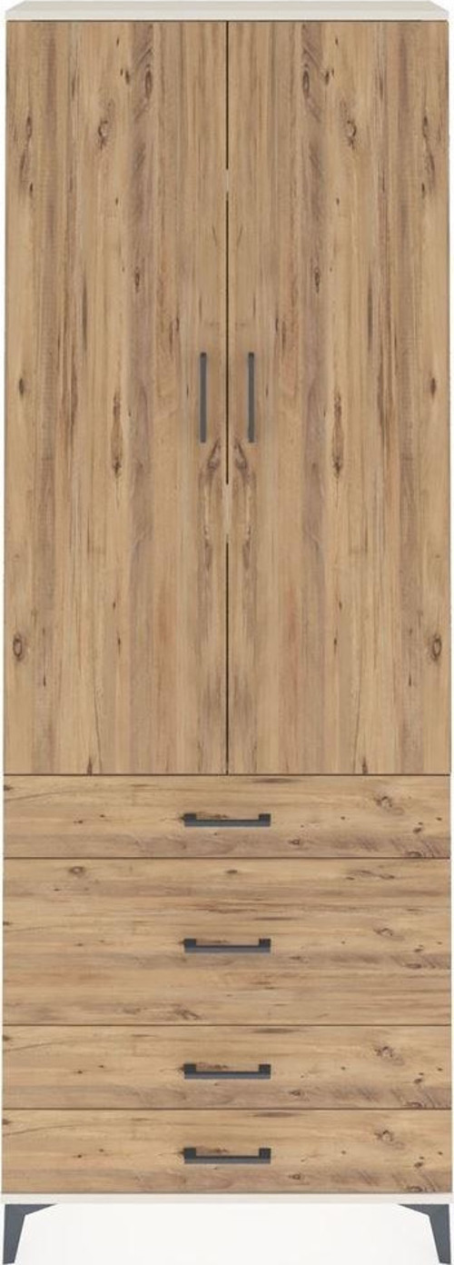 Arges Dolap 3 Raflı 4 Çekmeceli 2 Kapaklı 88x30x243 Aytaşı-Çam
