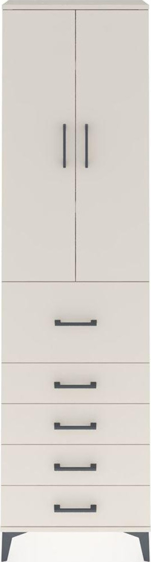 Arges Dolap 3 Raflı 5 Çekmeceli 2 Kapaklı 60x30x221 Aytaşı-Aytaşı