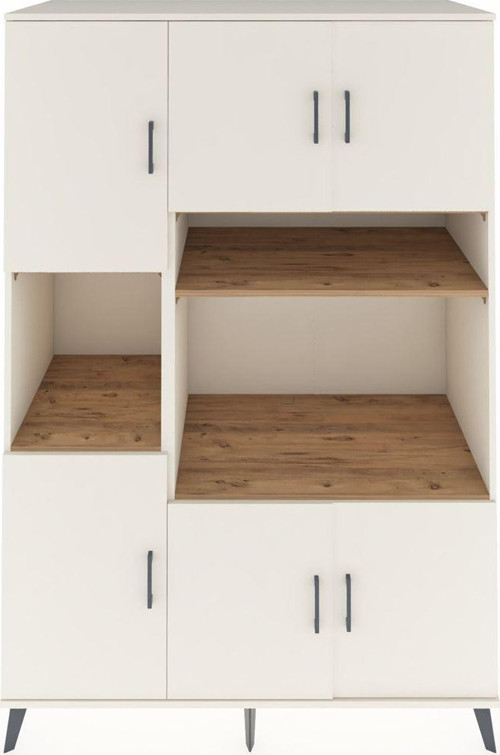 Kronos Dolap 9 Raflı 6 Kapaklı 132 x 59 x 195 cm Aytaşı - Aytaşı - Çam