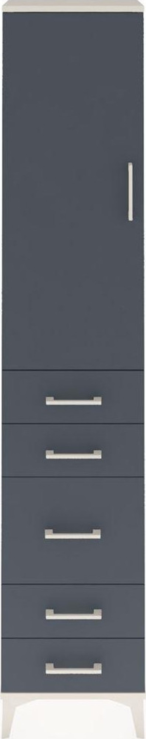 Arges Dolap 3 Raflı 5 Çekmeceli Tek Kapaklı 44x30x221 Aytaşı-Antrasit