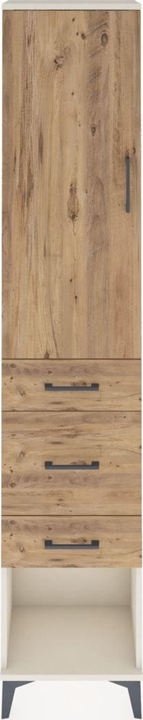 Arges Dolap 3 Raflı 3 Çekmeceli Tek Kapaklı 44x30x221 Aytaşı-Çam