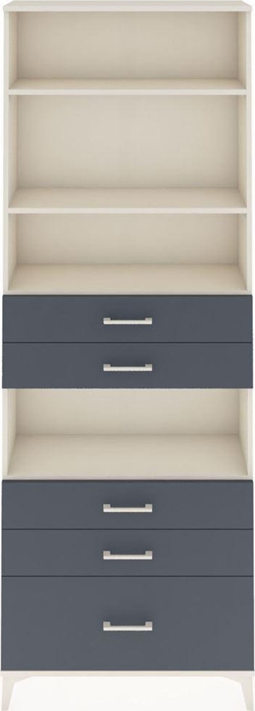 Arges Dolap 4 Raflı 5 Çekmeceli 88x30x243 Aytaşı-Antrasit