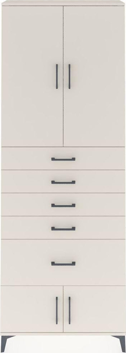 Arges Dolap 2 Raflı 5 Çekmeceli 4 Kapaklı 88 x 30 x 243 cm Aytaşı - Aytaşı