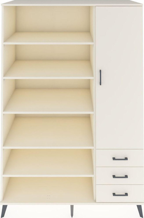 Kronos Dolap 9 Raflı 3 Çekmeceli 1 Kapaklı 132 x 59 x 195 cm Aytaşı - Aytaşı - Aytaşı