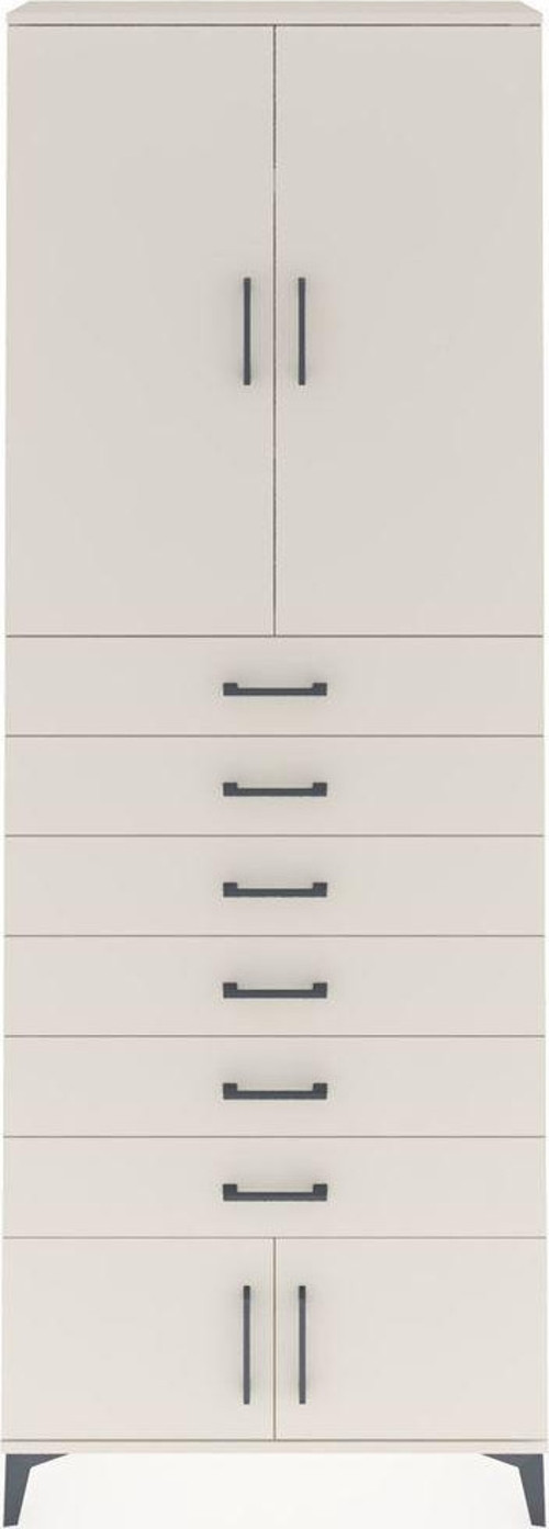 Arges Dolap 3 Raflı 6 Çekmeceli 4 Kapaklı 88 x 30 x 243 cm Aytaşı - Aytaşı