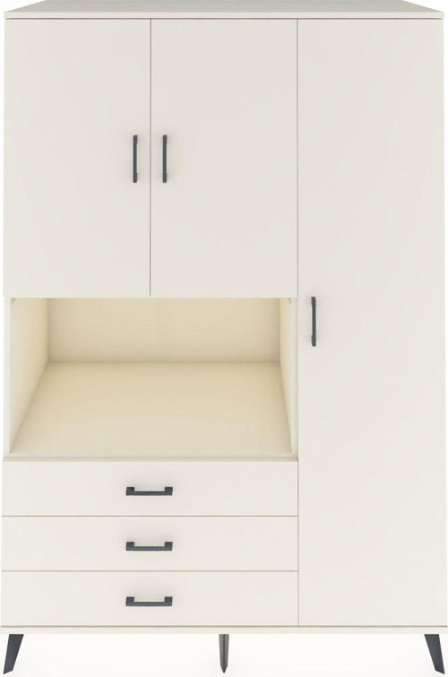 Kronos Dolap 7 Raflı 3 Çekmeceli 3 Kapaklı 132 x 59 x 195 cm Aytaşı - Aytaşı - Aytaşı