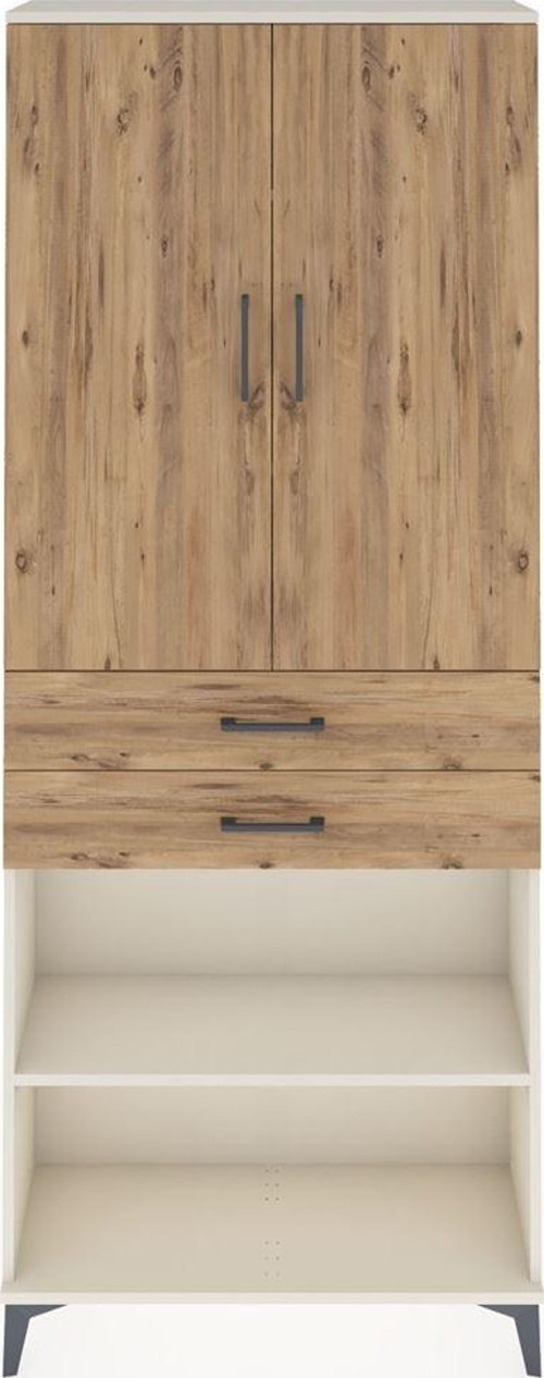 Arges Dolap 4 Raflı 2 Çekmeceli 2 Kapaklı 88x30x221 Aytaşı-Çam