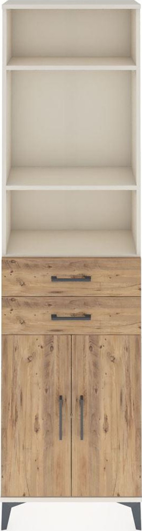 Arges Dolap 4 Raflı 2 Çekmeceli 2 Kapaklı 60x30x221 Aytaşı-Çam