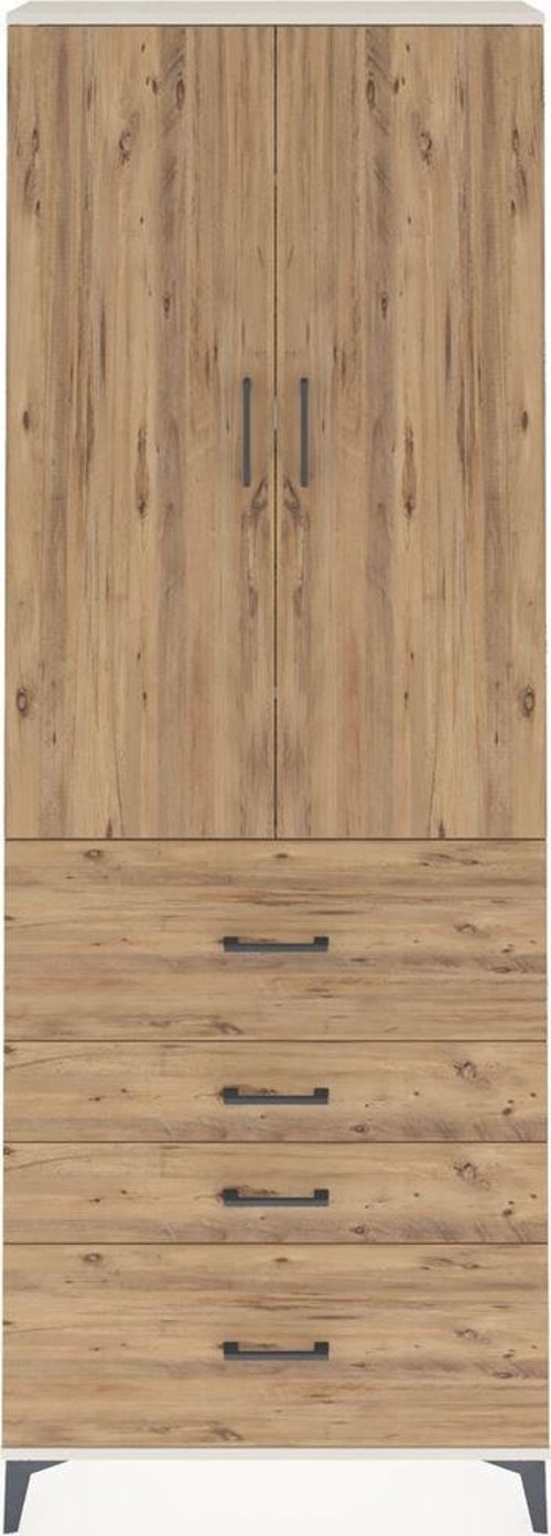 Arges Dolap 4 Raflı 4 Çekmeceli 2 Kapaklı 88x30x243 Aytaşı-Çam