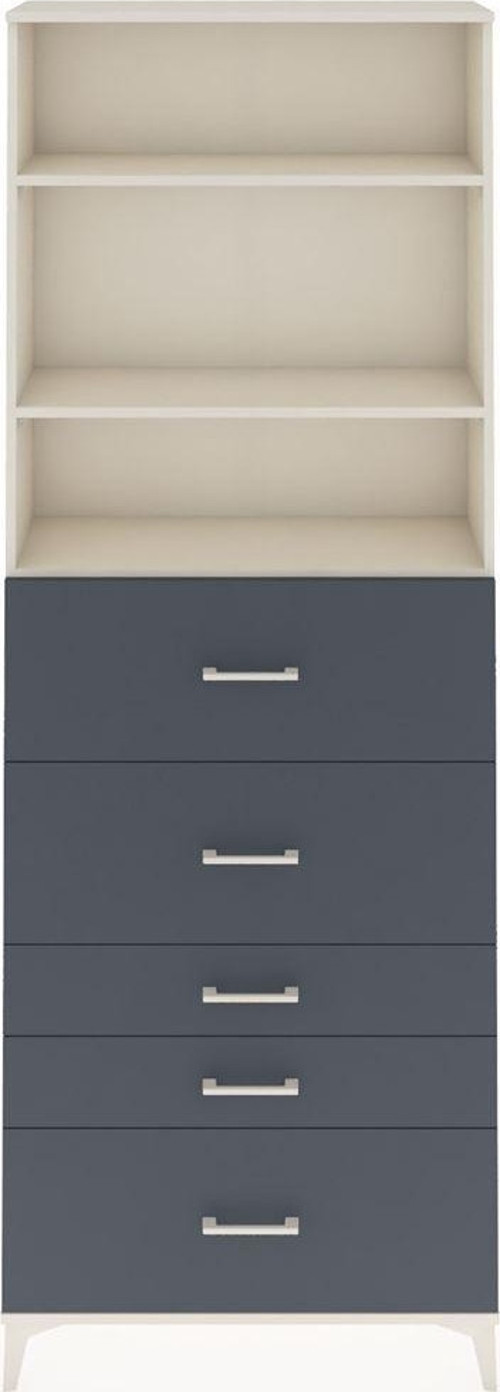 Arges Dolap 3 Raflı 5 Çekmeceli 88x30x243 Aytaşı-Antrasit