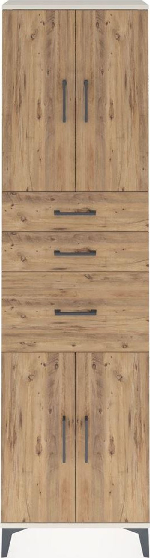 Arges Dolap 3 Raflı 3 Çekmeceli 4 Kapaklı 60x30x221 Aytaşı-Çam