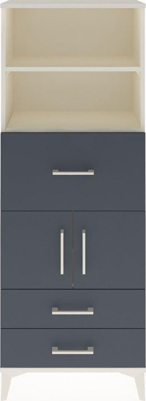 Arges Dolap 3 Raflı 3 Çekmeceli 2 Kapaklı 60x30x163 Aytaşı-Antrasit