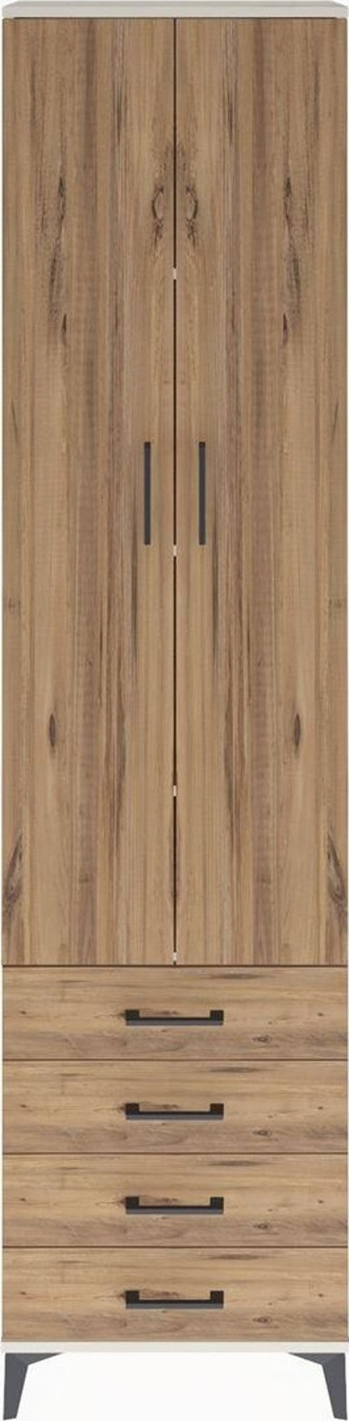 Arges Dolap 4 Raflı 4 Çekmeceli 2 Kapaklı 60x30x243 Aytaşı-Çam