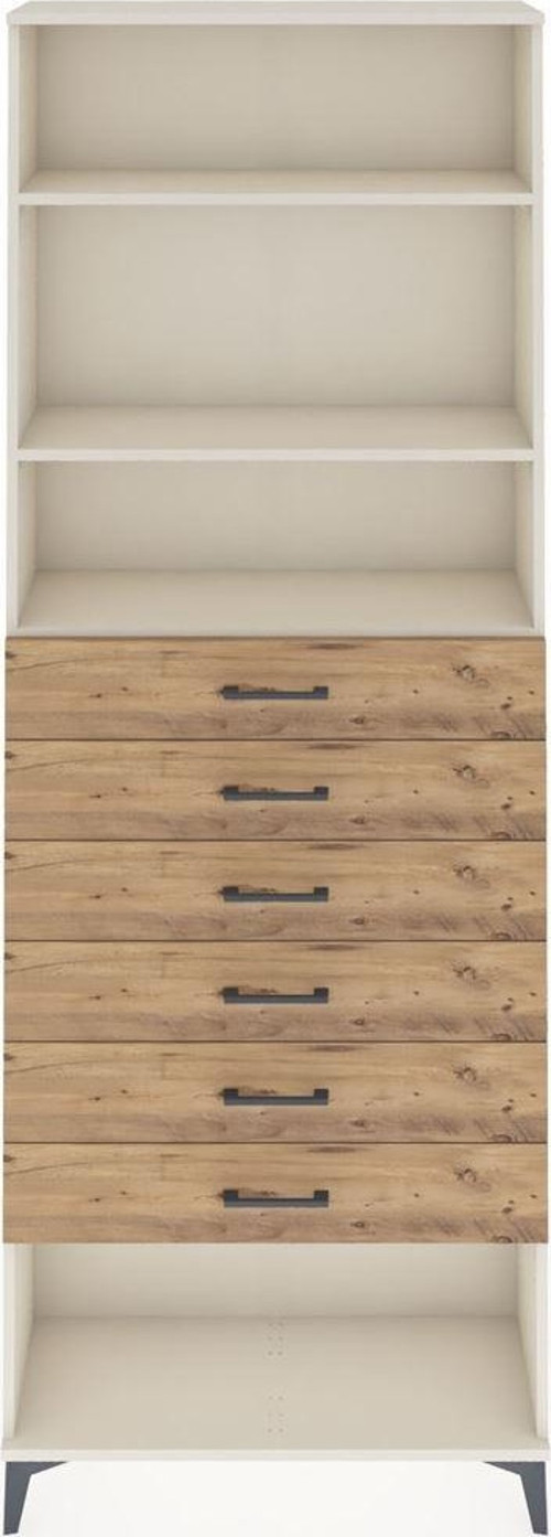 Arges Dolap 3 Raflı 6 Çekmeceli 88x30x243 Aytaşı-Çam