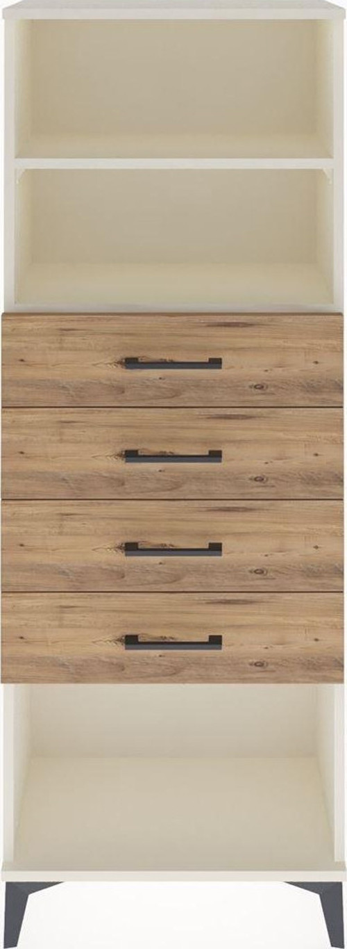 Arges Dolap 2 Raflı 4 Çekmeceli 60x30x163 Aytaşı-Çam