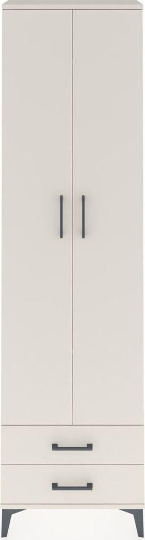 Arges Dolap 3 Raflı 2 Çekmeceli Tek Askılı 60x30x221 Aytaşı-Aytaşı