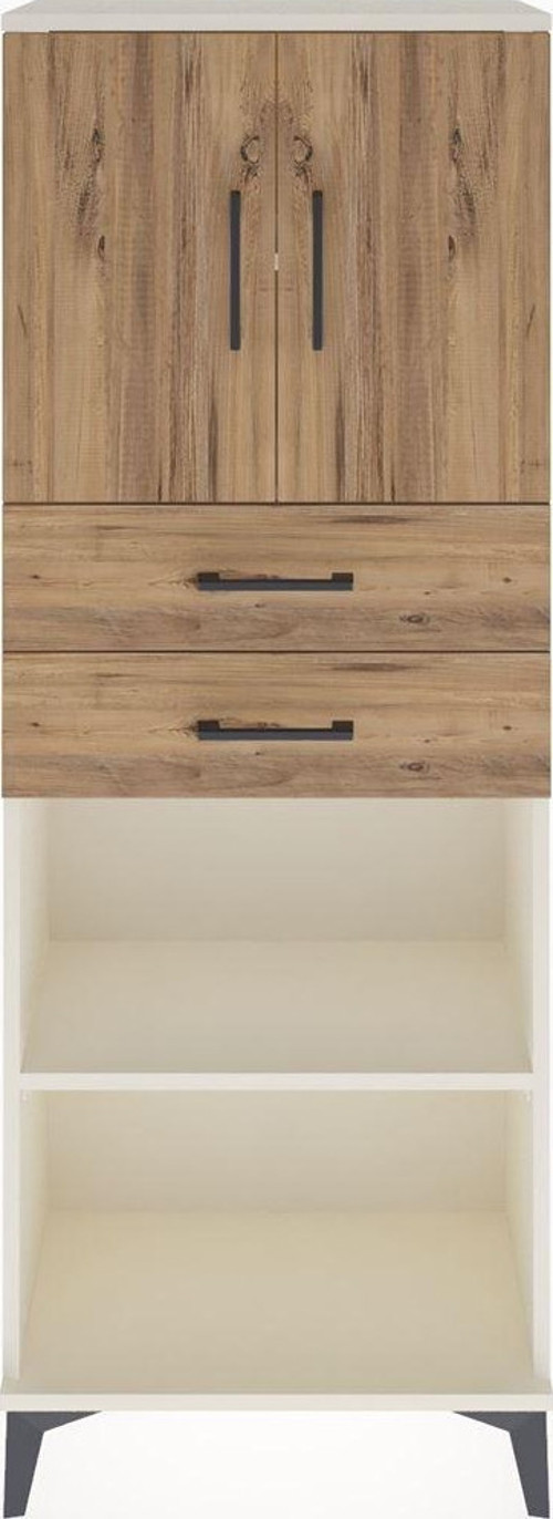 Arges Dolap 3 Raflı 2 Çekmeceli 2 Kapaklı 60x30x163 Aytaşı-Çam