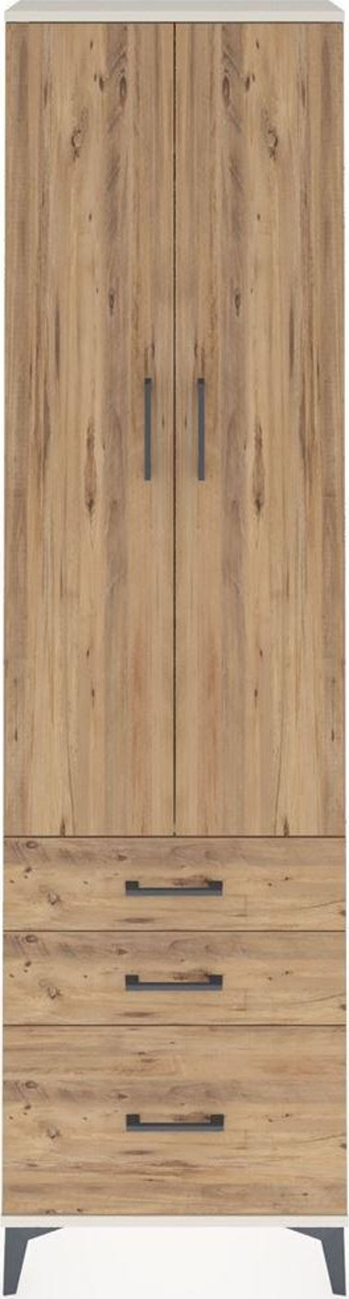 Arges Dolap 2 Raflı 3 Çekmeceli Tek Askılı 60x30x221 Aytaşı-Çam