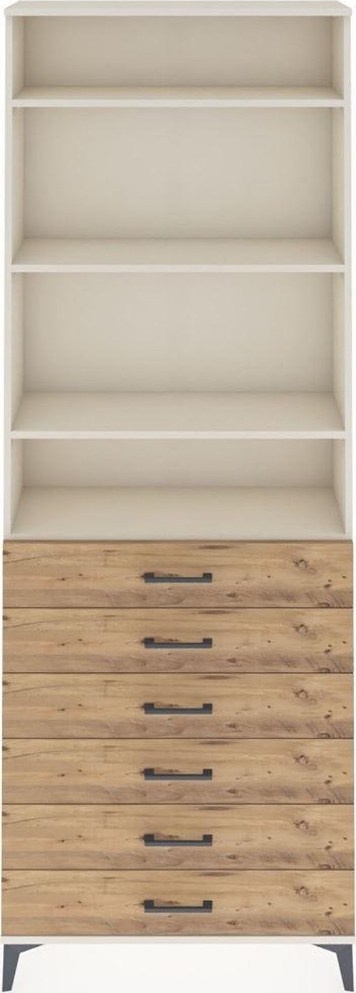 Arges Dolap 4 Raflı 6 Çekmeceli 88x30x243 Aytaşı-Çam