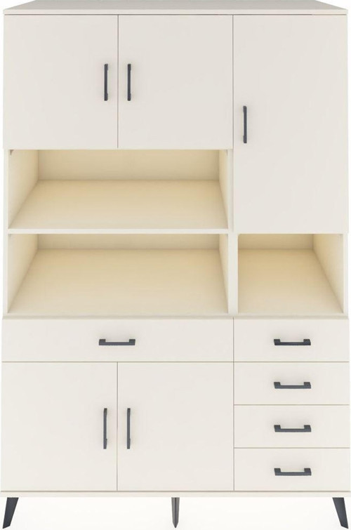 Kronos Dolap 9 Raflı 5 Çekmeceli 5 Kapaklı 132 x 59 x 195 cm Aytaşı - Aytaşı - Aytaşı