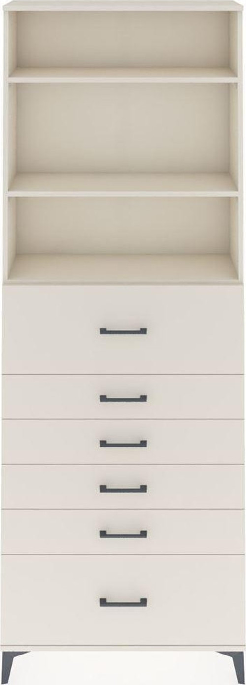 Arges Dolap 3 Raflı 6 Çekmeceli 88 x 30 x 243 cm Aytaşı - Aytaşı