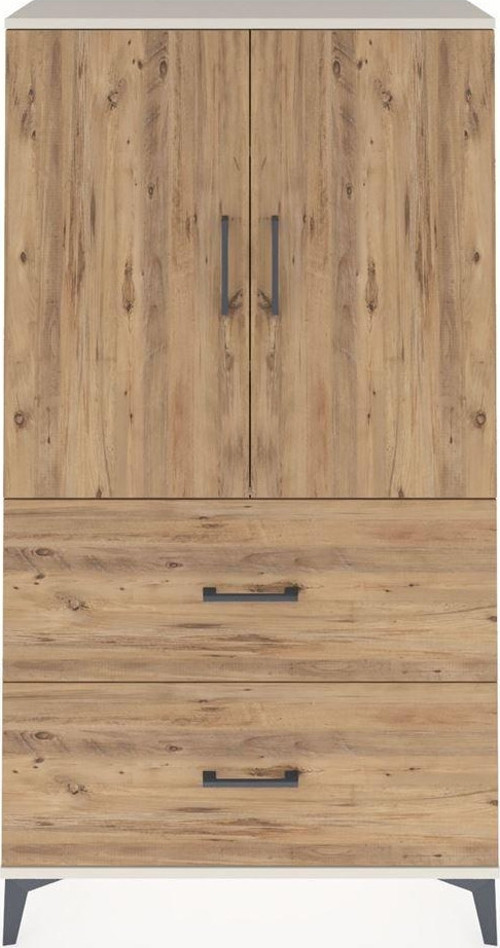 Arges Dolap 3 Raflı 2 Çekmeceli 2 Kapaklı 88x30x163 Aytaşı-Çam