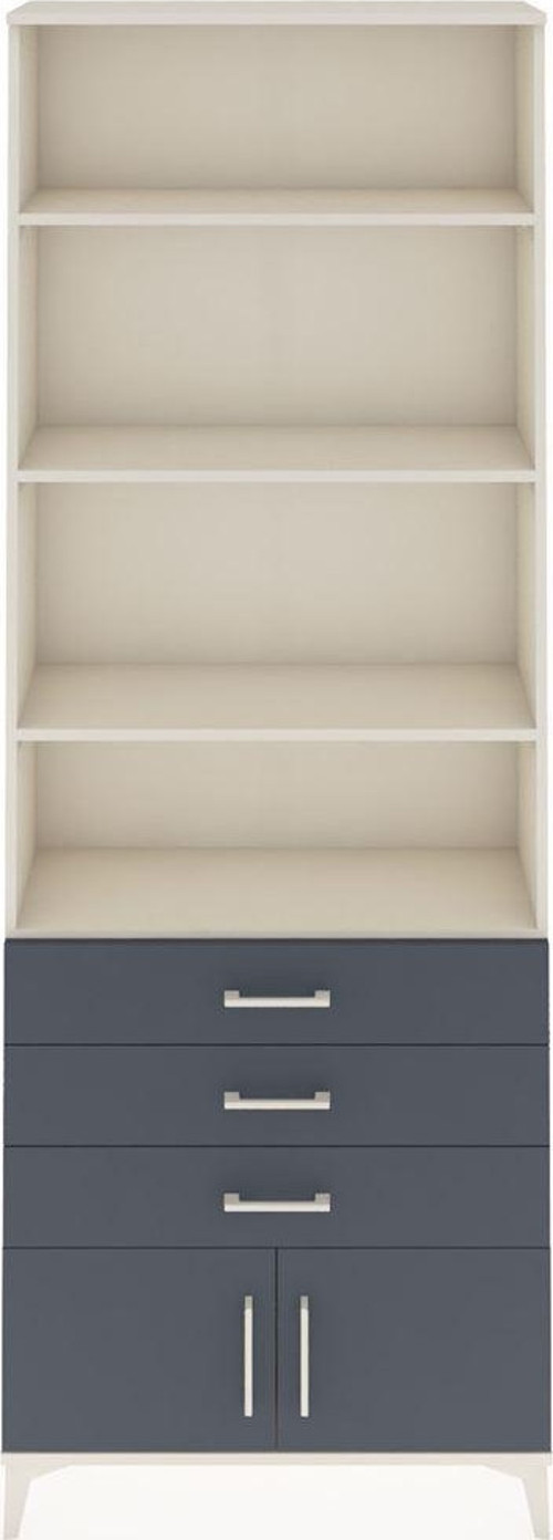 Arges Dolap 4 Raflı 3 Çekmeceli 2 Kapaklı 88 x 30 x 243 cm Aytaşı - Antrasit