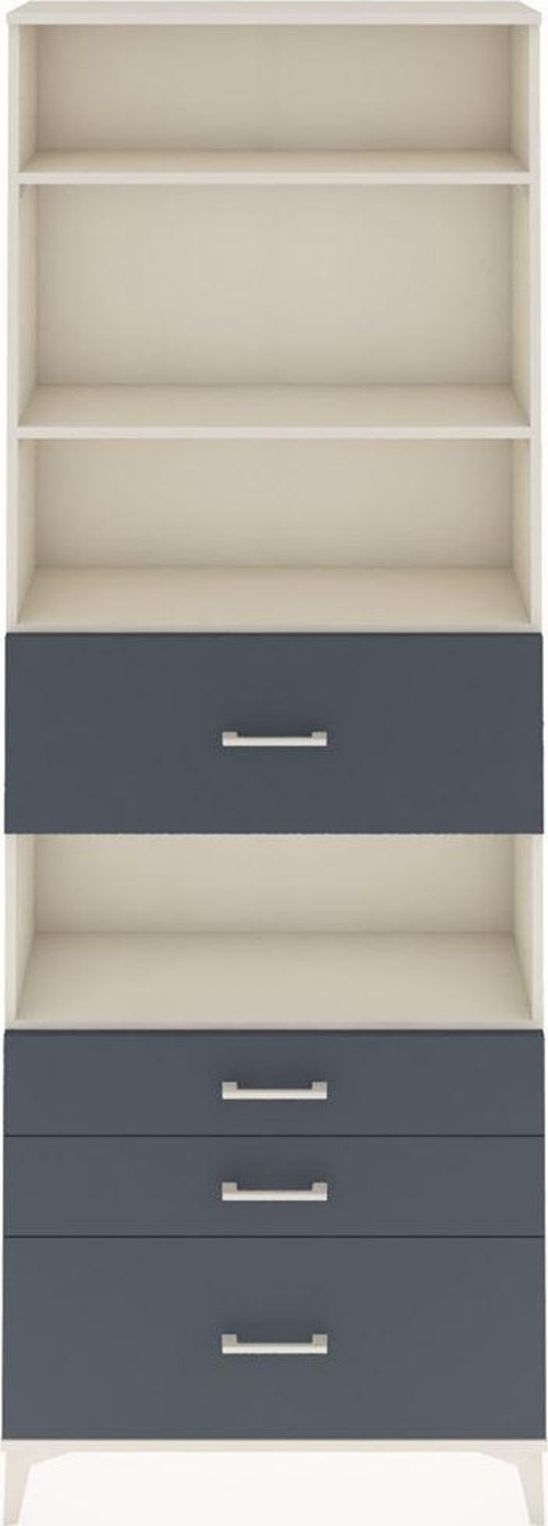 Arges Dolap 4 Raflı 4 Çekmeceli 88 x 30 x 243 cm Aytaşı - Antrasit