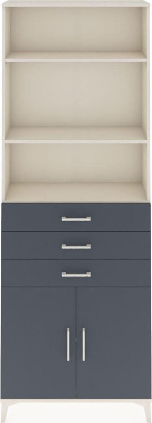 Arges Dolap 4 Raflı 3 Çekmeceli 2 Kapaklı 88x30x243 Aytaşı-Antrasit