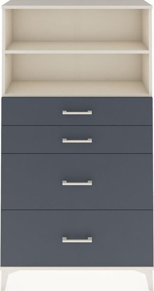 Arges Dolap 2 Raflı 4 Çekmeceli 88x30x163 Aytaşı-Antrasit
