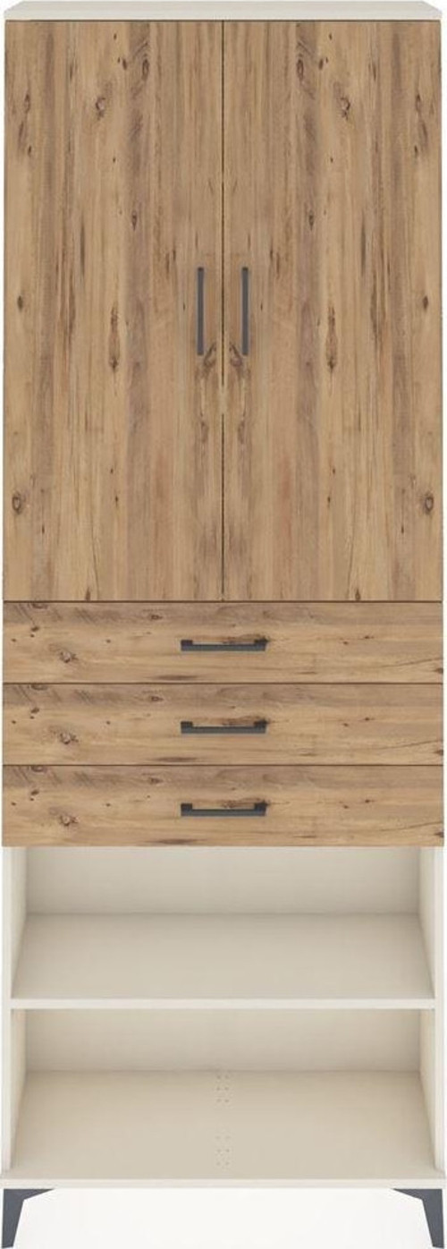 Arges Dolap 4 Raflı 3 Çekmeceli 2 Kapaklı 88x30x243 Aytaşı-Çam