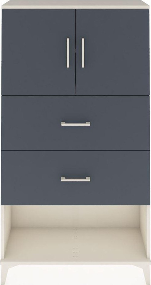 Arges Dolap 2 Raflı 2 Çekmeceli 2 Kapaklı 88x30x163 Aytaşı-Antrasit