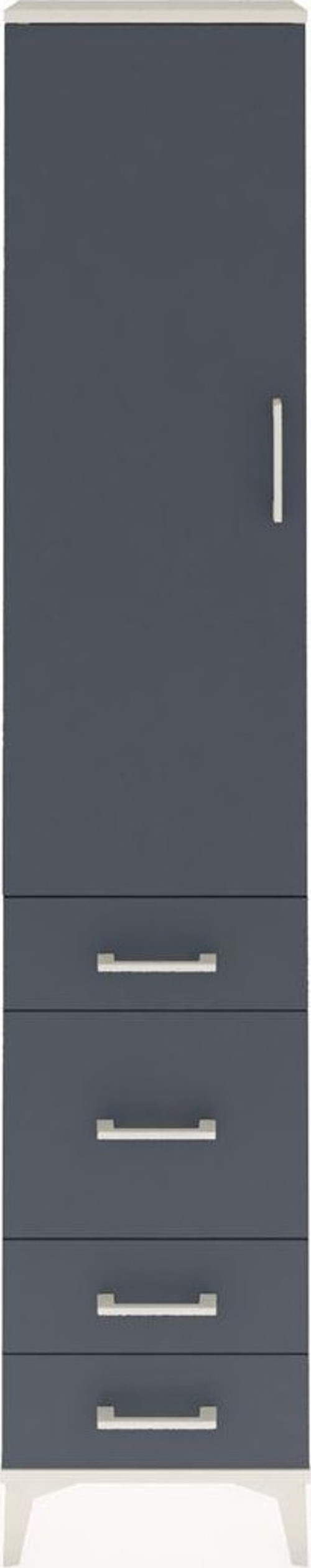 Arges Dolap 2 Raflı 4 Çekmeceli Tek Askılı 44x30x221 Aytaşı-Antrasit