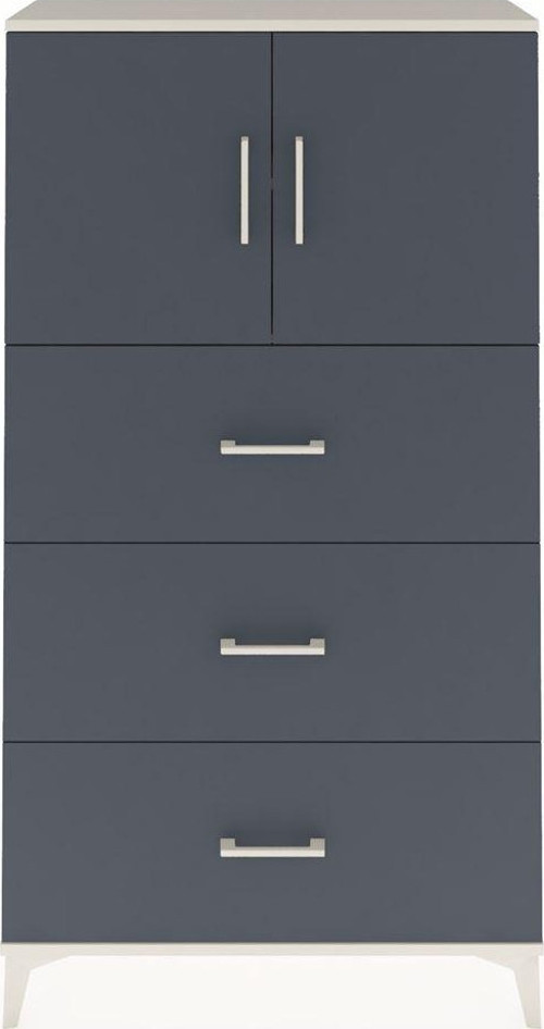 Arges Dolap 2 Raflı 3 Çekmeceli 2 Kapaklı 88x30x163 Aytaşı-Antrasit