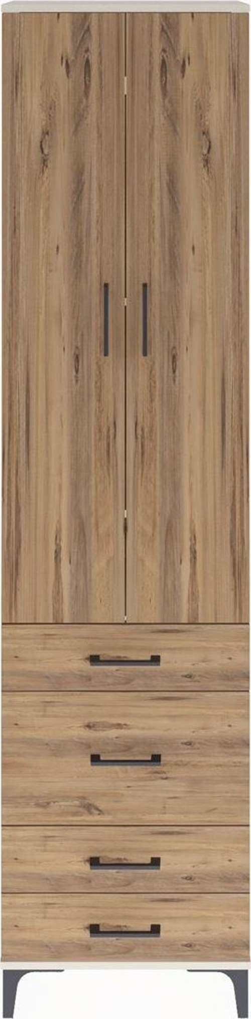 Arges Dolap 4 Raflı 4 Çekmeceli 2 Kapaklı 60x30x243 Aytaşı-Çam