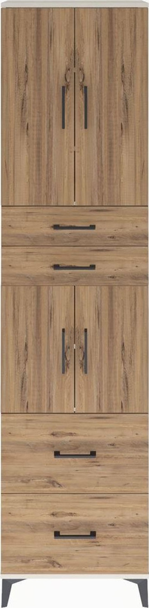Arges Dolap 5 Raflı 4 Çekmeceli 4 Kapaklı 60 x 30 x 243 cm Aytaşı - Çam
