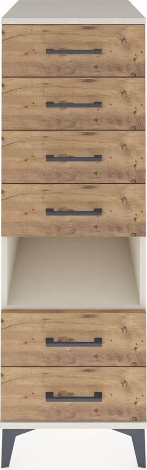 Kronos Dolap 1 Raflı 6 Çekmeceli 44 x 59 x 134 cm Aytaşı - Çam