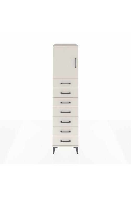 Kronos Dolap 1 Raflı 7 Çekmeceli 1 Kapaklı 44 x 59 x 182 cm Aytaşı - Aytaşı