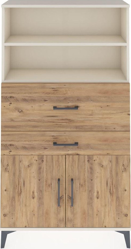 Arges Dolap 3 Raflı 2 Çekmeceli 2 Kapaklı 88x30x163 Aytaşı-Çam