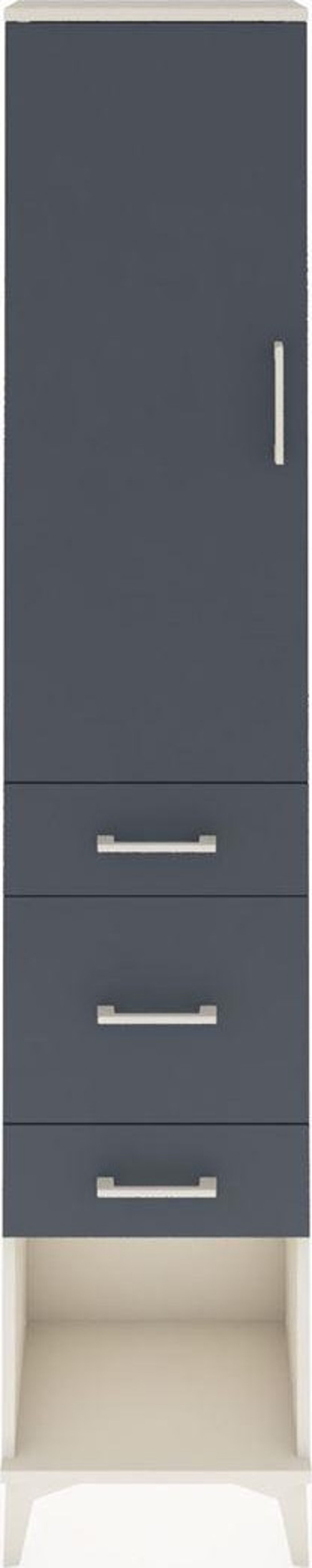 Arges Dolap 2 Raflı 3 Çekmeceli Tek Askılı 44x30x221 Aytaşı-Antrasit